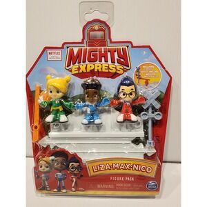 Mighty Express Figures Liza-Max-Nico  Netflix    Figure Pack  NEW